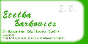 etelka barkovics business card